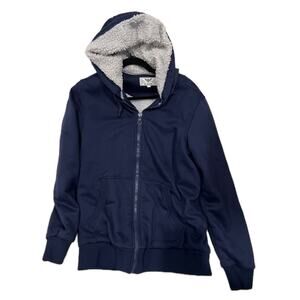 Q-Active Blue Full Zip Hoodie Mens M